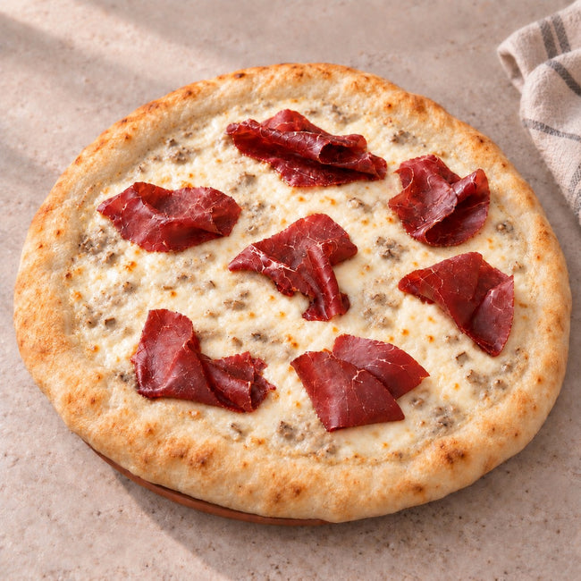 Italian beef bresaola and porcini mushroom sauce