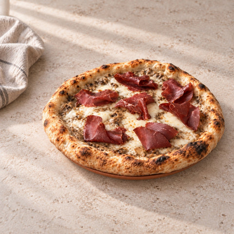 Italian beef bresaola and porcini mushroom sauce