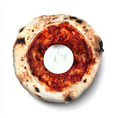 Burrata on tomato sauce
