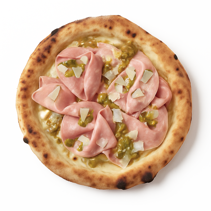 Mortadella and pistachio